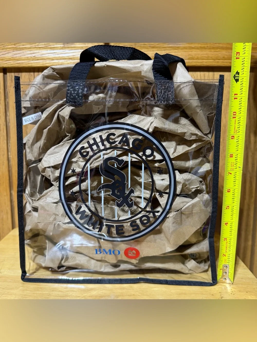 Chicago White Sox Clear Tote Bag MLB Logo BMO Bank Promo Transparent Unisex 12”